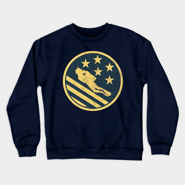 Diver USA Distressed Crewneck Sweatshirt by TCP